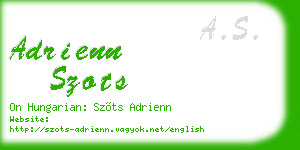 adrienn szots business card